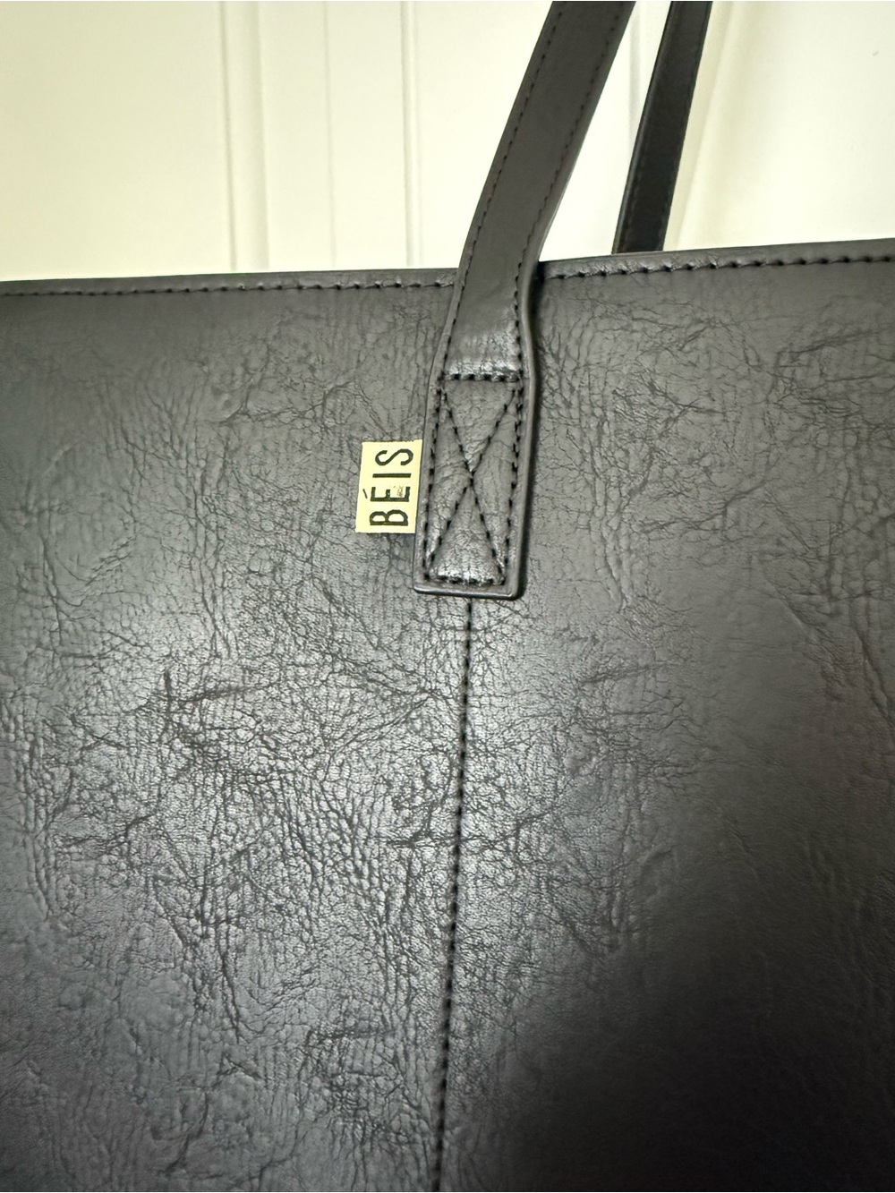 BÉIS The Large Work Tote in black vegan leather - Picture 8 of 13